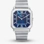 Orlam Mens Heritage Blue Square Dial Silver Bracelet Watch ORSSBHE006