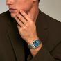 Orlam Mens Heritage Blue Square Dial Silver Bracelet Watch ORSSBHE006