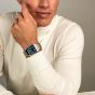 Orlam Mens Heritage Blue Square Dial Silver Bracelet Watch ORSSBHE006
