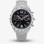 Orlam Mens Legend Black Dial Silver Bracelet Watch ORSSBLE003