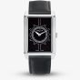 Orlam Mens Era Black Rectangle Dial Leather Strap Watch ORSSLEP002