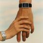 Orlam Mens Era Black Rectangle Dial Leather Strap Watch ORSSLEP002