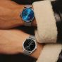 Orlam Mens Dawn Black Dial Mesh Bracelet Watch ORSSMAU005