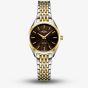Rotary Ladies Ultra-Slim Two-Tone Black Dial Watch LB08011/49