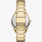 Armani Exchange Ladies Giacomo Gold Plated Silver Dial Watch AX5657