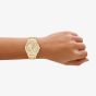 Armani Exchange Ladies Sync Gold Tone Bracelet Watch AX6034