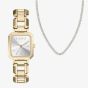 Armani Exchange Ladies Leila Silver Watch & Necklace Gift Set AX7186SET