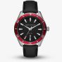 Armani Exchange Enzo Black Leather Strap Watch AX1836