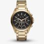 Armani Exchange Drexler Gold Plated & Black Chronograph Watch AX2611