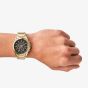 Armani Exchange Drexler Gold Plated & Black Chronograph Watch AX2611