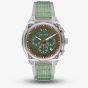Armani Exchange Mens Rafael Green Chronograph Plastic Strap Watch AX4165