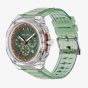 Armani Exchange Mens Rafael Green Chronograph Plastic Strap Watch AX4165