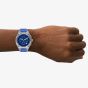 Armani Exchange Mens Rafael Blue Chronograph Plastic Strap Watch AX4166