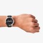 Armani Exchange Mens Black Leather Strap Date Watch AX2101