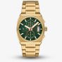 Armani Exchange Mens Oliver Green Dial Gold Tone Chronograph Watch AX2822