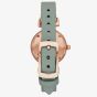 Emporio Armani Ladies T-Bar Rose Gold Plated Multicolour Dial Blue Reversible Strap Watch AR11292