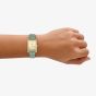 Emporio Armani Ladies Mystery Hour Gold Tone Rectangular Dial Leather Strap Watch AR11815