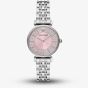 Emporio Armani Ladies Gianni Stone Set Pink Dial Watch AR11686