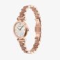 Emporio Armani Ladies Gianni White Mother Of Pearl Dial Rose Gold Tone Bracelet Watch AR11805