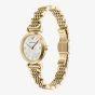 Emporio Armani Ladies Gianni White Mother Of Pearl Dial Gold Tone Bracelet Watch AR11806