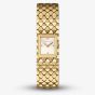 Emporio Armani Ladies Eagle Story White Square Dial Gold Tone Bracelet Watch AR11827