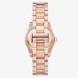 Emporio Armani Ladies Federica Rose Gold Crystal Set Watch AR11558