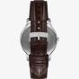 Emporio Armani Mens Minimalist Brown Leather Strap Watch AR11672