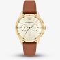 Emporio Armani Mens Dario Brown Leather Strap Watch AR11714