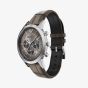 Emporio Armani Mens Archetipo Grey Chronograph Dial Leather Strap Watch AR11821