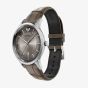 Emporio Armani Mens Archetipo Grey Dial Leather Strap Watch AR11823