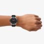 Emporio Armani Mens Archetipo Black Dial Leather Strap Watch AR11826