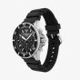 Emporio Armani Mens World Explorer Black Dial Rubber Strap Watch AR11830