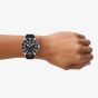 Emporio Armani Mens World Explorer Black Dial Rubber Strap Watch AR11830