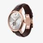 Emporio Armani Mens Archetipo Silver Dial Leather Strap Watch AR60098