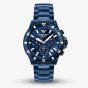 Emporio Armani Mens World Explorer Blue Chronograph Dial Bracelet Watch AR70024