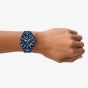 Emporio Armani Mens World Explorer Blue Chronograph Dial Bracelet Watch AR70024