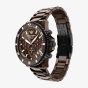 Emporio Armani Mens World Explorer Brown Chronograph Dial Bracelet Watch AR70025