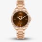 BOSS Ladies Felina Rose Gold Plated Crystal Watch 1502621