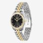 BOSS Ladies Graceful Two Tone Crystal Black Dial Watch 1502811