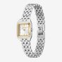 BOSS Ladies Mae Petite Two Tone Rectangle White Dial Watch 1502821