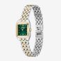 BOSS Ladies Mae Petite Two Tone Rectangle Green Dial Watch 1502822