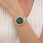 BOSS Ladies Alley Lux Two Tone Crystal Green Dial Quartz Watch 1502827