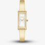 BOSS Ladies Lucy Allure Golden Rectangle Silver Dial Bracelet Watch 1502857