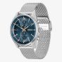 BOSS Skytraveller Blue Chronograph Mesh Strap Watch 1514149