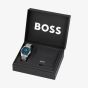BOSS Mens Principle Blue Watch And Cardholder Set 1570178