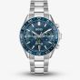 BOSS Mens Runner Stainless Steel & Blue Chronograph Watch