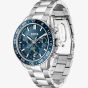 BOSS Mens Runner Stainless Steel & Blue Chronograph Watch