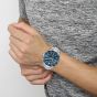 BOSS Mens Runner Stainless Steel & Blue Chronograph Watch