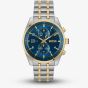 BOSS Mens Skytraveller Two-Tone Blue Chronograph Watch 1514247