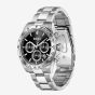BOSS Mens Hero 2.0 Silver Tone Black Chronograph Watch 1514267